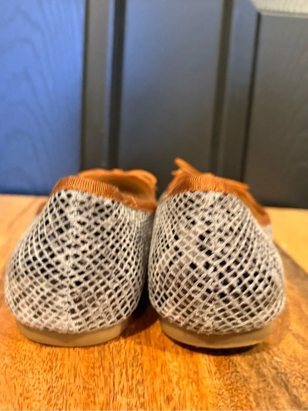 Banana Republic Leather Snakeskin Print Ballet Flats 9